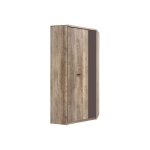 Placard armoire dangle avec 1 porte coloris ch�ne / gris motif �criture - longueur 96 x largeur 96 x ...