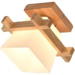 Plafonnier en bois plafonnier led encastr� avec abat - jour en bois pour couloir entr�e couloir salle ...