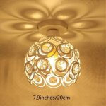 Plafonnier en cristal mtal fer lampe de plafond lustre moderne simple e27 pour salon chambre  coucher ...