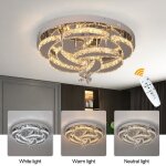 19. 68 in lustre en cristal moderne plafonnier en cristal de chambre à coucher plafonnier encastré led ... 19. 68 in lustre en cristal moderne plafonnier en cristal de chambre à coucher plafonnier encastré led ...
