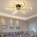 Plafonnier dor moderne ganeed - led acrylique - intensit variable - tlcommande - 60w
