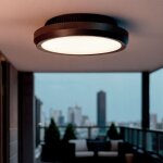 Plafonnier ext�rieur rond curio ip65 noir noir