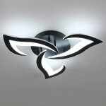 Plafonnier led 36w 6000k noir moderne p�tales lustre plafond luminaire led pour salon chambre cuisine ...