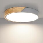 Plafonnier led bois rond led plafonnier 24w 2400lm gris lampes de plafond blanc neutre 4500k moderne ... Plafonnier led bois rond led plafonnier 24w 2400lm gris lampes de plafond blanc neutre 4500k moderne ...