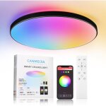 Plafonnier led connect� - estampille - dimmable - t�l�commande et app - rgb - �32 cm - �tanche ip44 - ...
