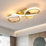 Delipop plafonnier led lustre ? design moderne or ? 36w 3000k ? luminaire de plafond pour salon chambre ...