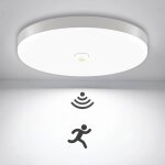 Plafonnier led detecteur de mouvement 12w 6500k blanc jzsh pour balcon couloir jardin garage int�rieur ...