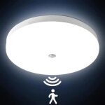 Plafonnier led avec detecteur de mouvement 12w plafond led rond ultra - mince lampe imperm�able ip54 ...