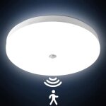 Plafonnier led avec detecteur de mouvement 12w plafond led rond ultra - mince lampe impermable ip54 ...