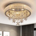 Plafonnier led - non spcifi - lustre en cristal - dimmable - tlcommande - 41w d50cm