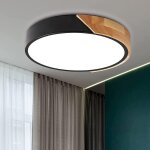 Delipop plafonnier led moderne 24w 6500k noir lampe de plafond bois rond chambre salle à manger cuisine ... Delipop plafonnier led moderne 24w 6500k noir lampe de plafond bois rond chambre salle à manger cuisine ...