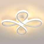 Plafonnier led moderne 30w 3500lm lumi�re blanche chaude 3000k noir luminaire plafonnier led pour salon ...
