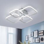 Delipop plafonnier led moderne 60w 6000k blanc lampe de plafond carr pour salon chambre cuisine salle ...