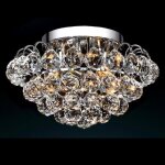 Plafonnier lustre cristal moderne loft whitein lampe plafonnier ronde chambre 1pcs 30cm applicable pour ...