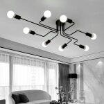 Plafonnier lustre luminaire - mtal - industrielle et vintage - 120 x 65 x 22 cm