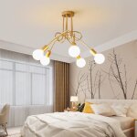 Plafonnier / lustre - yote - 5 luminaires - style industriel vintage - mtal -  60 cm x 32 cm