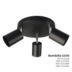Plafonnier noir orientable pou