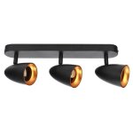 Plafonnier orientable - ovo - 3 spots - noir - aluminium - gu10