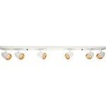 Plafonnier orientable - ovo - edo777244 - 6 spots - aluminium - blanc - ip20