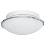 Plafonnier - eglo - rond chromé en verre - blanc - 60 w - verre acier Plafonnier - eglo - rond chromé en verre - blanc - 60 w - verre acier