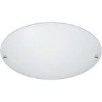 Plafonnier en verre opale mat - svatv - 25x25x8 cm - blanc mat - classique - 1 ampoule - 40 watts - 4500 ...