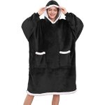 Plaid - amoune - pull sweat  manche et capuche - taille unique - 118 x 85 cm - couleurs multiples