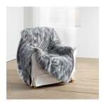 Plaid - antartic - gris - 125 x 150 cm - 100% polyester - intrieur