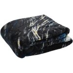 Plaid cacharel wave imprimé vagues - noir Plaid cacharel wave imprimé vagues - noir