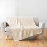 Plaid - douceur dinterieur - lucile - 220 x 240 cm - polycoton - naturel