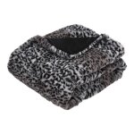 Plaid - feeric christmas - l�opard - 125x150cm - gris - synth�tique