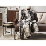 Plaid gris foncé et blanc 180 x 220 cm taza Plaid gris foncé et blanc 180 x 220 cm taza