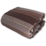 Tendance perso - plaid jet� de canap� / jet� de lit tiss� - akola - 125x150 cm - marron - 100% coton ...