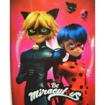 Plaid - miraculous - ladybug - 100 x 140 cm - rouge - lavable en machine à 30°c Plaid - miraculous - ladybug - 100 x 140 cm - rouge - lavable en machine à 30°c