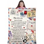 Plaid - personnalis� - doux - 130x150cm - couverture d�corative - id�e cadeau originale