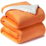 Plaid polaire couverture - couvre lit orange - microfibre premium - 70x140cm - entretien facile
