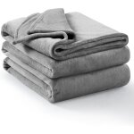 Plaid polaire grande taille ? 200x230cm gris flanelle douce / chaude jet� canap� ou lit deux personnes ...