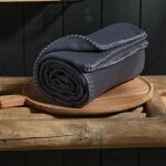 Plaid polaire uni bien au chaud - today - gris anthracite 125x150cm