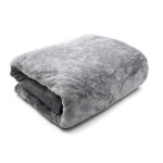 Plaid ultra doux - 220 x 240 cm - plaid pour canape - gris