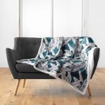 Plaid velours 125x150 cm sherpa isibelle bleu Plaid velours 125x150 cm sherpa isibelle bleu