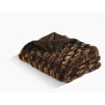 Plaid vison chocolat - ourson - rectangulaire - salon - contemporain