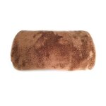 Plaid - wellsoft - uni - marron - 150x200 cm - 100% polyester - doux au toucher