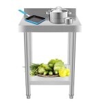 Plan de travail de cuisine en inox bc - elec wt2424b avec rebord 60x60cm