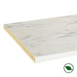 Plan de travail stratifi� cpl marbre blanc 3040 x 640 x 38 mm - fsc mixte 70% - gamme confort forestea ...
