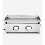 Plancha 2 brleurs en u plancha h. koenig - argent - 47x36 cm