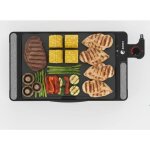 Plancha �lectrique xxl - fagor - fg0725 - 2000 w - plaque anti - adh�sive - thermostat r�glable - noir ...