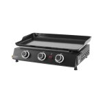 Plancha gaz alma 3 feux - cooking box by favex - plaque acier �maill� - 3 br�leurs 7. 2kw - surface 61 ...