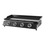 Plancha gaz alma 4 feux - cooking box by favex - plaque acier �maill� 775 x 338 cm - 4 br�leurs 9. 6kw ...