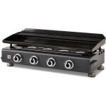 Plancha gaz silvia iig gun metal 4 feux ? brasero by favex ? 10 kw ? plaque acier �maill� ? surface 84 ...