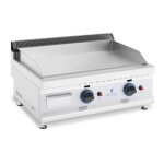 Plancha  gaz en inox grill professionnel 60 cm 2 zones de cuisson 2 x