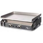 Plancha  gaz nevada 2 feux - plaque inox et caisson epoxy - nv1